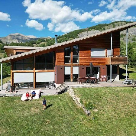 Chalet D'Architecte Avec Vue Panoramique Allos Exterior photo