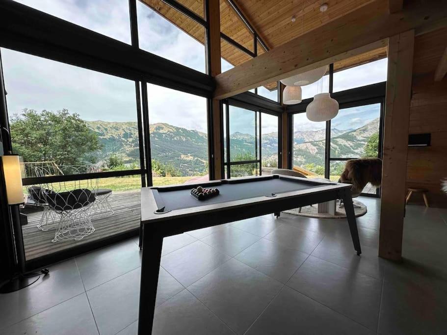 Chalet D'Architecte Avec Vue Panoramique Allos Exterior photo