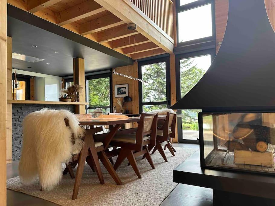 Chalet D'Architecte Avec Vue Panoramique Allos Exterior photo