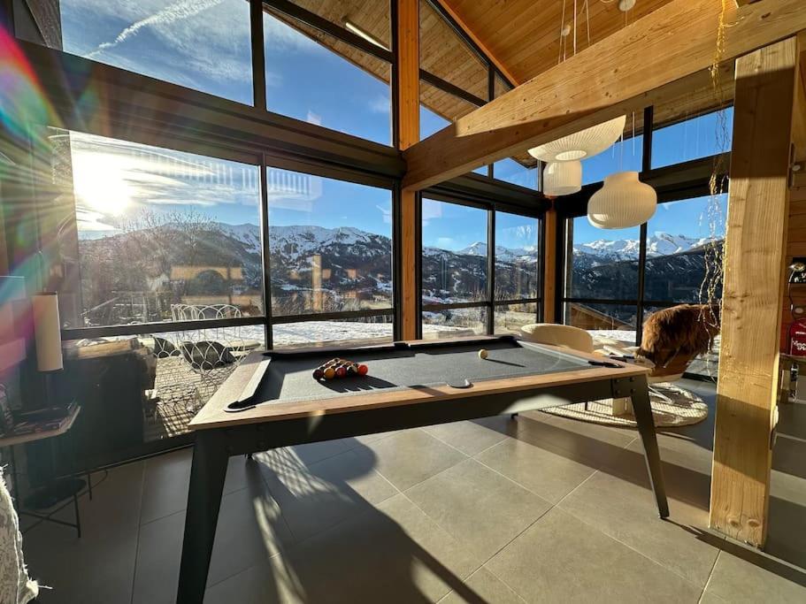Chalet D'Architecte Avec Vue Panoramique Allos Exterior photo