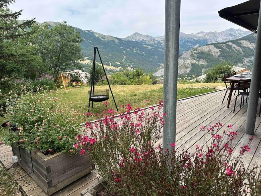 Chalet D'Architecte Avec Vue Panoramique Allos Exterior photo
