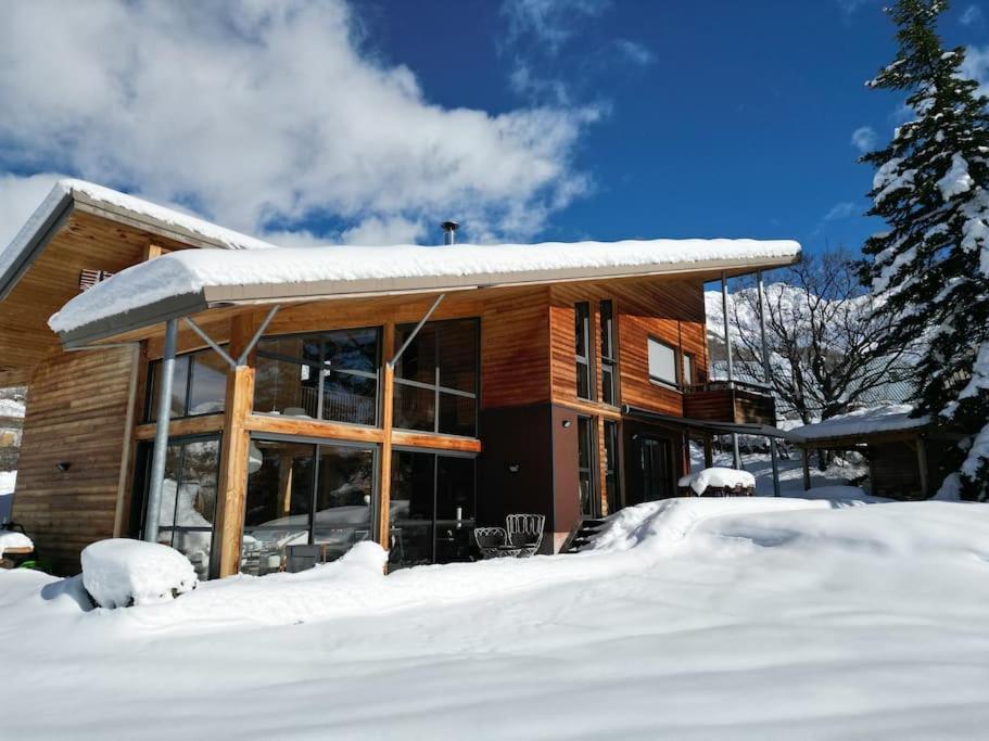 Chalet D'Architecte Avec Vue Panoramique Allos Exterior photo