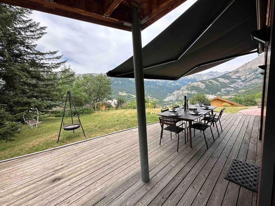 Chalet D'Architecte Avec Vue Panoramique Allos Exterior photo