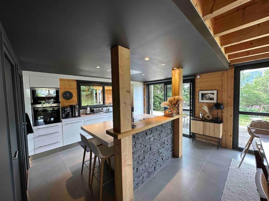 Chalet D'Architecte Avec Vue Panoramique Allos Exterior photo