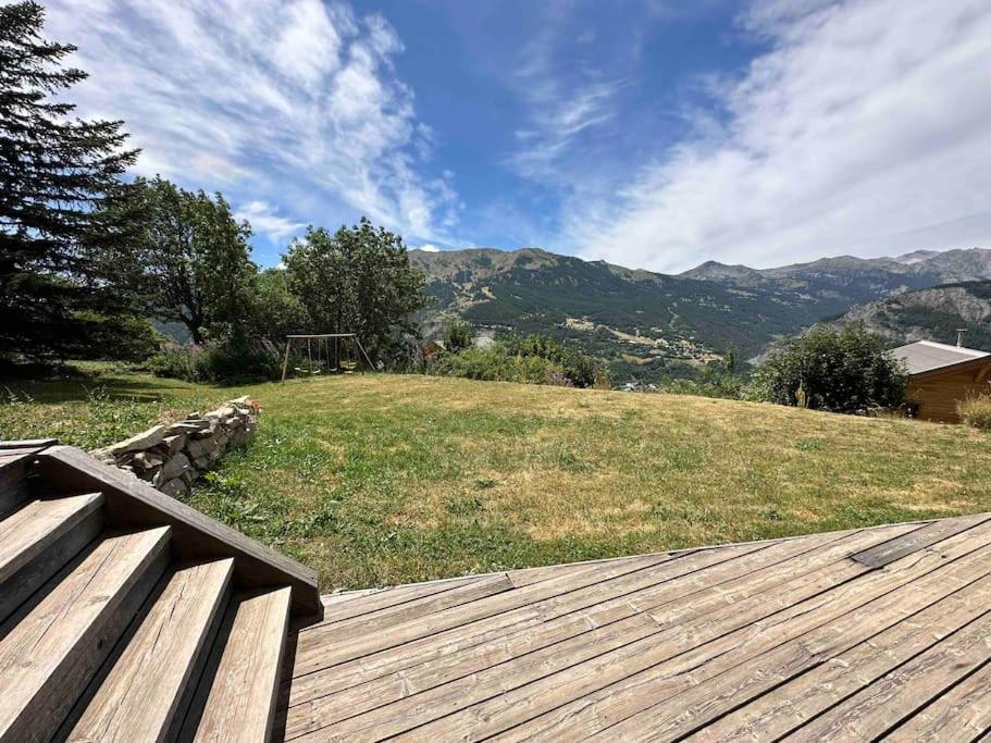 Chalet D'Architecte Avec Vue Panoramique Allos Exterior photo