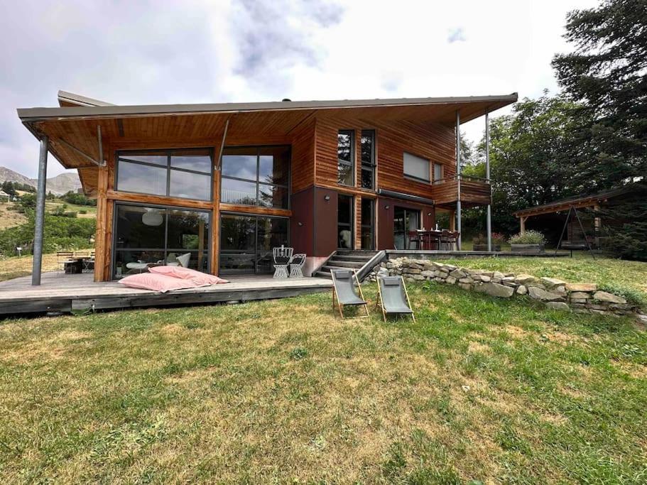 Chalet D'Architecte Avec Vue Panoramique Allos Exterior photo