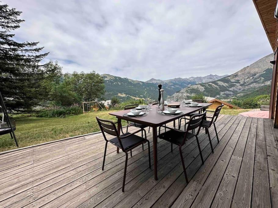 Chalet D'Architecte Avec Vue Panoramique Allos Exterior photo