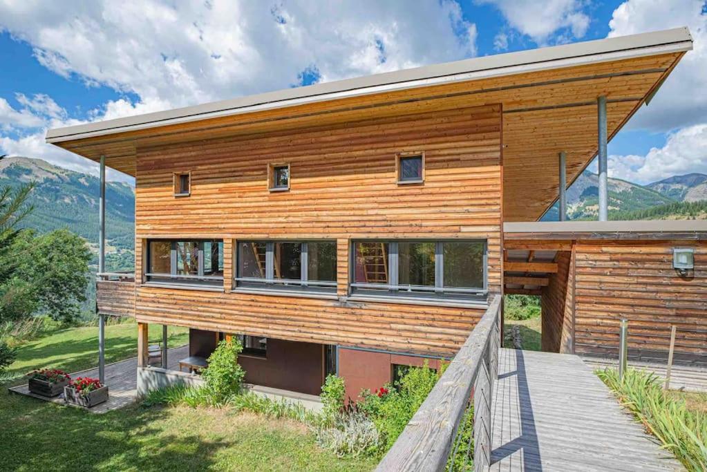 Chalet D'Architecte Avec Vue Panoramique Allos Exterior photo