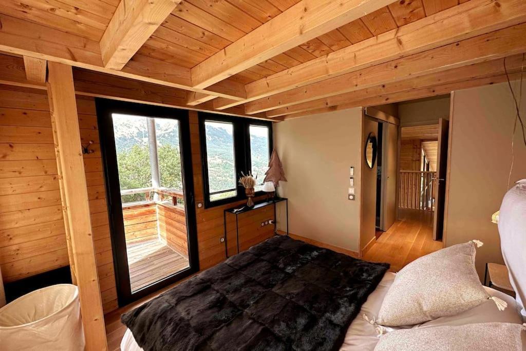 Chalet D'Architecte Avec Vue Panoramique Allos Exterior photo