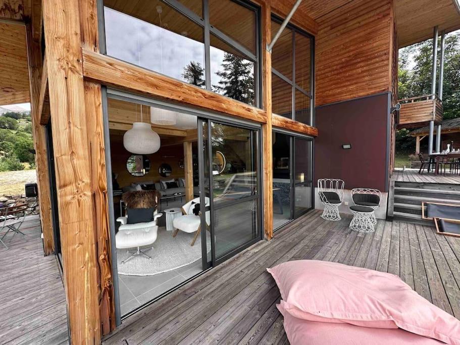 Chalet D'Architecte Avec Vue Panoramique Allos Exterior photo